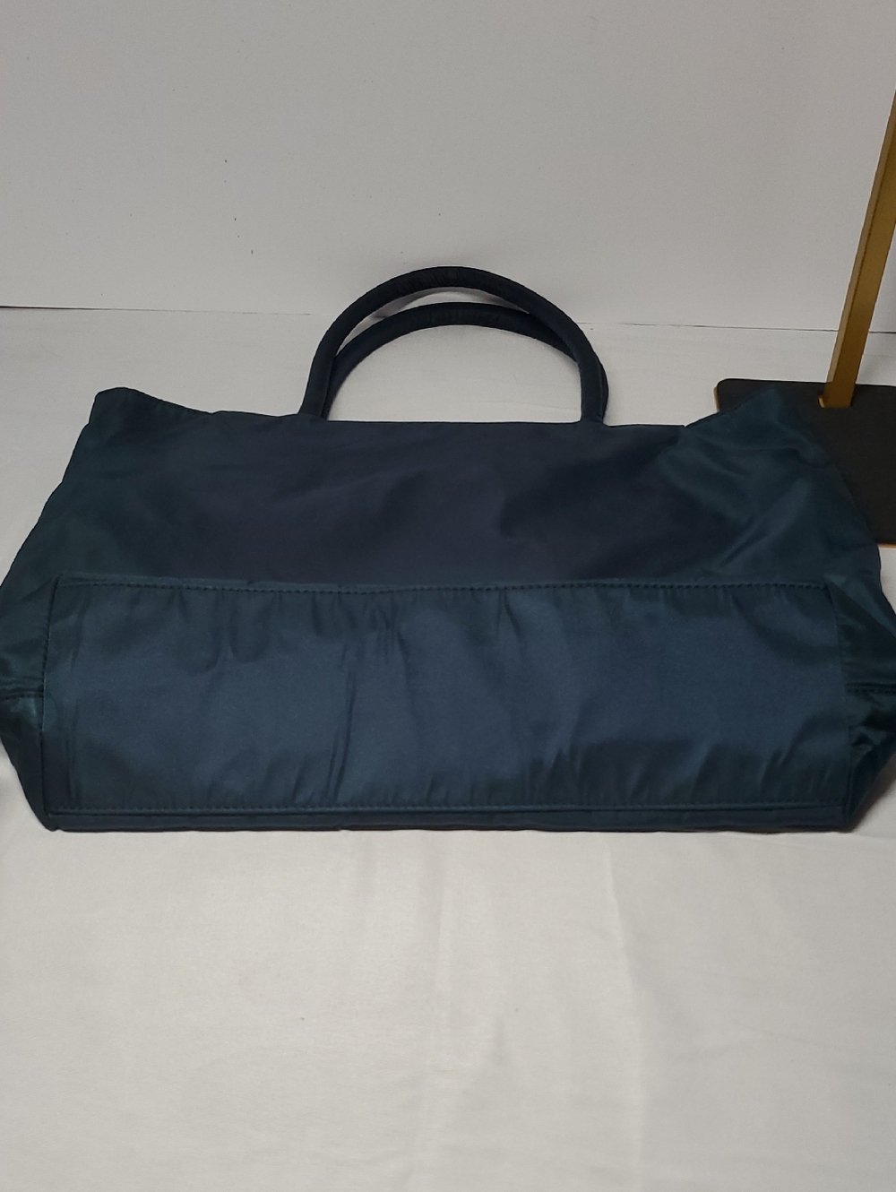 Authentic Prada Blackish/Greenish Nylon Tote Bag with Triangle Logo -Medium Size - Picture 8 of 14